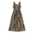 thumbnail image 4 of HXWCHs Summer Sleeveless Printed Maxi Dress Featuring Neckline Side Pockets and Flowy A-Line Skirt XXL Khaki, 4 of 4