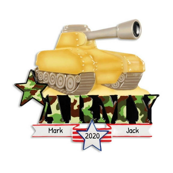 Ornaments by Elves Personalized Ornaments 2024 Army Ornaments for Christmas Tree .25lbs