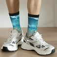 thumbnail image 6 of Pofeuu Tropical Beach With Starfish Print Crew Socks, Adult Running Hiking Socks for Youth and Adult, 6 of 6