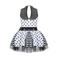 thumbnail image 2 of TiaoBug Girls Sequins Ballet Dance Mesh Tutu Dress Jazz Latin Modern Dance Performance Costume White 14, 2 of 7