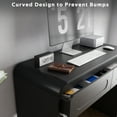 thumbnail image 4 of Vanity Desk, Makeup Vanity Desk with 2 Drawers and Storage Desktop Space, Modern Makeup Vanity Dressing Table with Curved Profile Design, Black Makeup Computer Writing Desk for Home Office Bedroom, 4 of 7