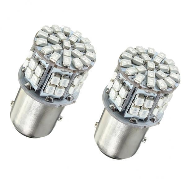 2x2X 1157 1206 50SMD LED Luz De Freno Luz Trasera Luz De Señal Bombillas Rojas shamjiam Lámpara de luz de freno LED para automóvil