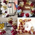 thumbnail image 5 of Guirnalda de globos Guirnalda de globos dorados y blancos Decoración de fiesta de cumpleaños Globo de látex dorado burdeos Guirnalda de globos de doble capa para cumpleaños Baby Shower Decoración de, 5 of 5