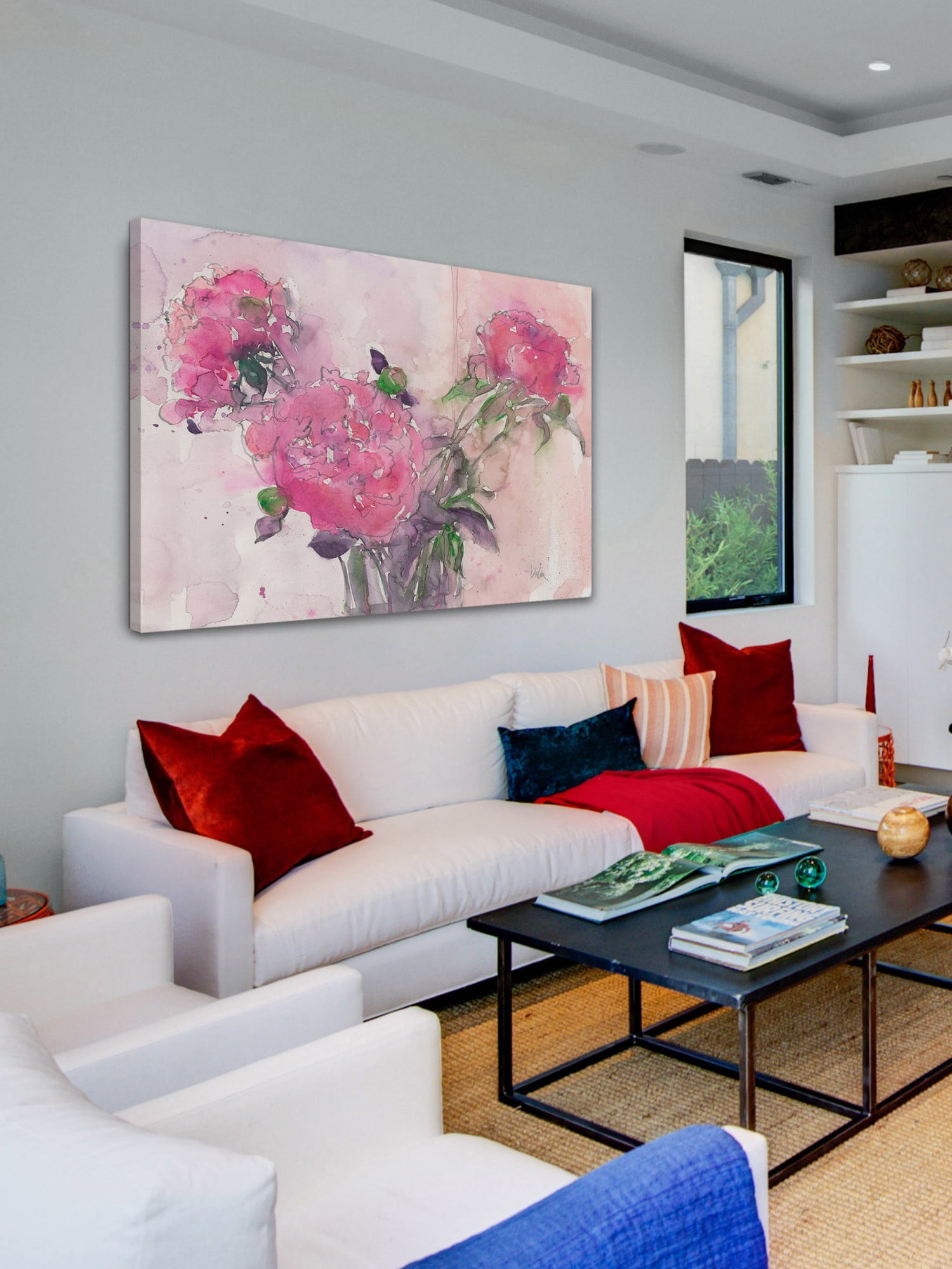 Marmont Hill "Pink Blush" Painting Print on Wrapped Canvas