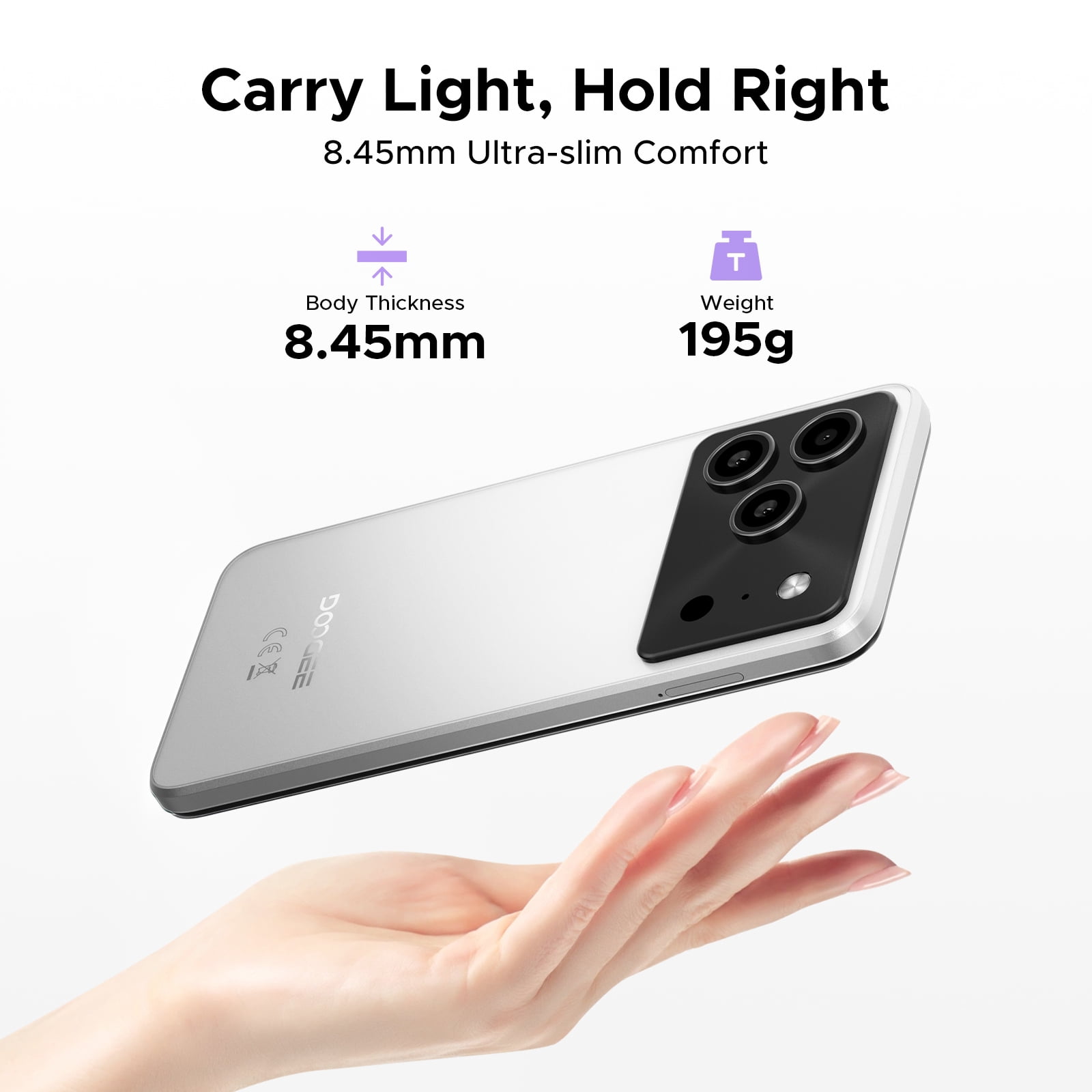 DOOGEE Note56 Plus Unlocked Android 16 Cell Phone, 48GB + 256GB/2TB TF Expand, 6.56" HD+ 90Hz Display, 6150mAh Battery, 50MP+8MP AI Camera, NFC/OTG/Side Fingerprint, 4G Dual SIM Unlocked Smartphone