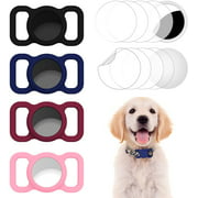 Silicone Case for AirTags, Compatible with AirTag Dog Cat Pet Collar Holder and Backpack, 4 Pack Pet Tracker Holder