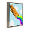 thumbnail image 3 of Stupell Industries Bohemian Flying Rainbow Pixel Cat Brown Floating Frame Canvas Art, 18 x 18, by June Erica Vess, 3 of 8