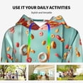 thumbnail image 4 of Wukai Floating Colorful Cereal Print Womens Hoodies Fleece Sweatshirts Long Sleeve Sweaters Pullover Fall Outfits Winter Clothes-Large, 4 of 7