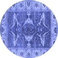 thumbnail image 1 of Ahgly Company Indoor Round Oriental Blue Industrial Area Rugs, 6' Round, 1 of 4