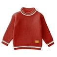 thumbnail image 1 of Suéteres para niños hoksml, suéteres casuales de manga larga con cuello redondo a rayas con bloques de colores, suéteres de punto para niñas y niños de 0 a 14 años, suéter navideño con cable para, 1 of 6