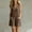 Brown, variant on Wovilon Women's V-Neck Sleeveless Button Front Romper with Patch Pockets and Curved Hem, Relaxed Cotton Linen Blend Summer Casual Vacation Short Jumpsuit