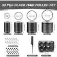 thumbnail image 5 of 50 Juego de Rizadores de Cabello Grandes, 4 Tamaños Rizadores Autosujetantes, 5 mm/36 mm/48 mm/60 mm, Rulos de Pelo con Clip, para Cabello Largo,Cabello Corto con Flequillo (Ne, 5 of 5