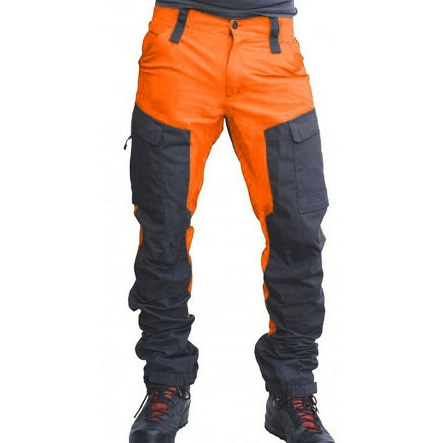 Pantalon de Travail Décontracté pour Homme à Multiples Poches, Mode, à Fermeture Éclair, Jambe Droite