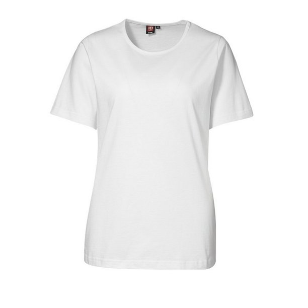 ID - Camiseta de manga corta de con ajustado medio Modelo T-Time mujer señora (Tallas grandes hasta 6XL) (Blanco)