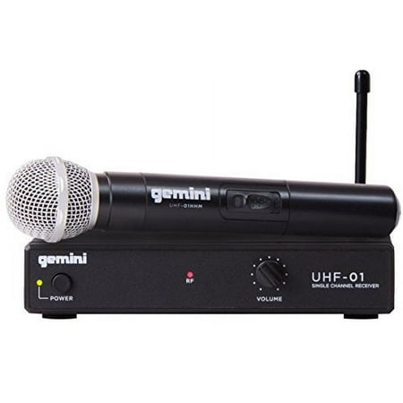 UPC: 0747705002891 | Gemini  1 Professional Audio DJ Equipment Superior Single Channel Wireless UHF System and Handheld Microphone with 150ft Opereating Range  (UHF-01M F3)