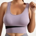 thumbnail image 2 of Sports Bra for Women Big Chest Shock-absorbing No Steel Ring Plus Size Fitness Yoga Activewear for Running and Daily Use #Purple,XL, 2 of 8