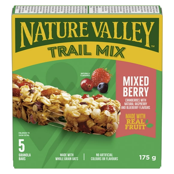 Barres granola tendres Mélange du randonneur aux Fruits des champs de Val Nature 5 barres x 35 g, 175 g