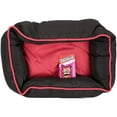 thumbnail image 3 of Dogzilla Rectangular Lounger Dog Bed, Black/Red, 22"L x 18"W, 3 of 4