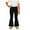 Black, variant on Girls Flare Leg Yoga Pants Athletic Workout Bell Bottoms Wide Leg Athletic Dance Leggings Activewear Bootcut Pants