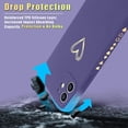 thumbnail image 4 of Compatible with iPhone 12 Case 6.1 inch for Women Girls, Cute Luxury Love Heart [Soft Anti-Scratch Full Camera Lens Protection] Silicone Girly Shockproof Phone Case for iPhone 12-Navy Purple, 4 of 14