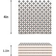 thumbnail image 3 of FMSHPON Modern Simple Geometric Square Design Set of 4 Coaster for Drinks, Absorbent Ceramic Stone Coasters Cup Mat with Cork Base for Home Kitchen Room Coffee Table Bar Decor, 3 of 4