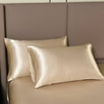 thumbnail image 3 of NTBED Satin Sheets Twin Champagne Luxury Silky Bed Sheets 1800 Microfiber Sheet Set 4 Pcs, 3 of 5