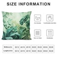 thumbnail image 5 of Acheng Palm Leaves with Lush Branches and Leaves Tropical Jungle Palm Leaves Plush Pillowcase White, 5 of 5