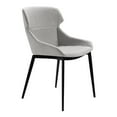 thumbnail image 2 of Rocco Upholstered Dining Chair in Taupe Gray and Black Faux Leather with Black Metal Legs - Set of 2, 2 of 6