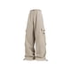 thumbnail image 4 of Amzcrzy Pantalones cargo informales para mujer: cintura elástica con cordón, bolsillos con solapa, estilo paracaídas/harem/jogging, holgados, cintura alta, tallas M-2XL. Marrón, 4 of 6