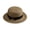 Khaki M, variant on Beach Straw Hat Flat Top Wide Brim Sun Protection Hat with Black Ribbon Bow Hand-Woven Breathable Summer Hat