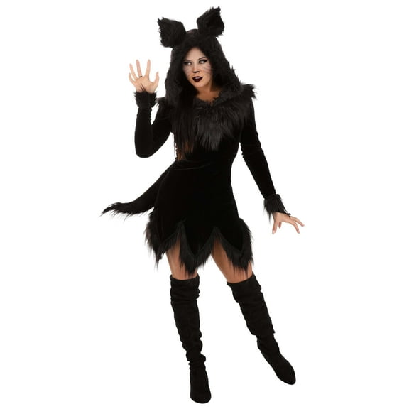 Women's Black Wolf Costume