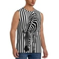 thumbnail image 2 of KLL Optical Zebra Illusion Print Workout Tank Tops Gym Sleeveless Fitness Muscle Tee-3X-Large, 2 of 7