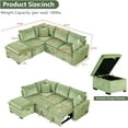 thumbnail image 2 of Tabaray 82.67" Modular Sectional Sofa Cloud Couch,Convertible L Shaped Sleeper Couch with Pull Out Bed, USB Ports, Chaise and Storage Ottoman for Home Sofa Living Room Furniture, Apartment, 2 of 9