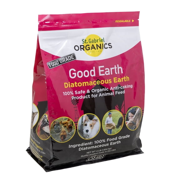 St. Gabriel Organics GoodEarth Food-Grade Diatomaceous Earth, OMRI Listed, 4lb