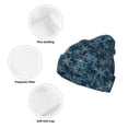 thumbnail image 3 of Disketp Blue and White Gradient Snowflake Winter Beanie for Men Women Beanie Knit Hat Cuffed Cap Beanie Knit Chunky Snow Cap, 3 of 6