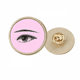 thumbnail image 1 of Ojos de melocotón Broche de oro metálico circular, 1 of 3