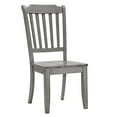 thumbnail image 3 of Weston Home Farmhouse Slat Back Wood Dining Chairs, Set of 2, Antique Grey Finish, 3 of 8