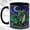 Black, variant on Crystal Dragon Coffee Mug, Fantasy Dragon Mug, Ceramic 11 oz