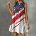 thumbnail image 4 of 4Th Of July Outfits For Women Romper, American Flag Casual Tank Sundress With Pockets Boho Beach T-Shirts Round Neck Dresses Spring Cotton 2025 Church Dresses Maxi (S, Deep Red) ZMTing, 4 of 5