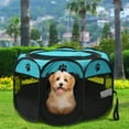 thumbnail image 5 of Rzvnmko Portable Foldable Pet Tent Playpen Fence Puppy Pen Soft Kennel Cat Cage Safe Guard Indoor Outdoor, 5 of 8