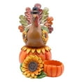 thumbnail image 2 of Estatua de pavo con candelabro de calabaza, escultura versátil de resina para el Día de Acción de Gracias. Estilo B, 2 of 9