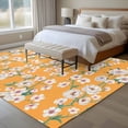 thumbnail image 4 of Large Area Rugs for Living Room Bedroom, Spring Botanical 6'x9' Rug Washable Carpet Runner Indoor Outdoor, Watercolor Floral Flowers Botanical Yellow Non Slip Floor Mats Rug for Kitchen, Playroom, 4 of 8