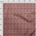thumbnail image 2 of oneOone Cotton Poplin Fabric Leaves & Floral Block Print Sewing Fabric BTY 56 Inch Wide, 2 of 4
