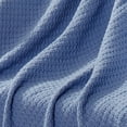 thumbnail image 3 of Nyx Queen Size Ultra Soft Cotton Thermal Blanket Textured Feel Denim Blue, 3 of 5