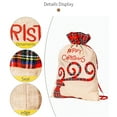 thumbnail image 2 of Christmas Candy Gift Bag With Drawstring Santa Claus Pattern Reusable Gift Tote Bag Happy Hanging, 2 of 8