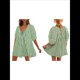 thumbnail image 2 of Mono de Rayas Extragrande para Mujer, Vestido Corto, Mono, Ropa de Playa para Vacaciones con Bolsillos. Verde L, 2 of 7