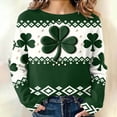 thumbnail image 2 of St Patricks Day Sweatshirts for Women Holiday Fashion Long Sleeve Crewneck Printed Comfortable Casual Pullover Top Green XXL, 2 of 5