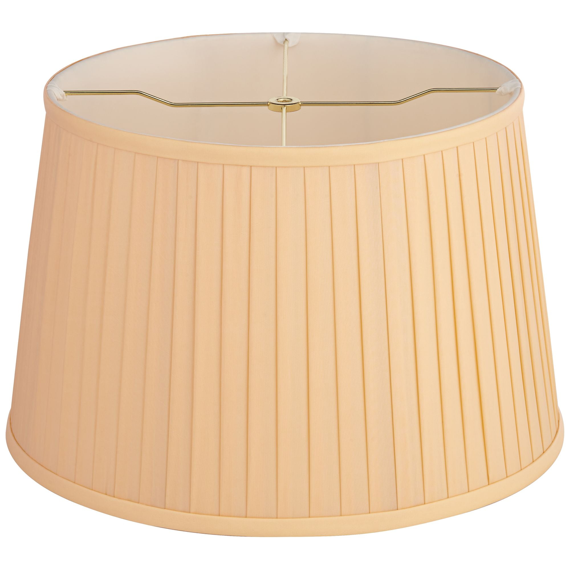 Springcrest Mapo 14" Top x 17" Bottom x 11" High x 11" Slant Lamp Shade Replacement Large Yellow Drum Softback Washer Harp Finial