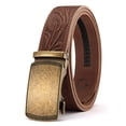 thumbnail image 1 of Cinturón con trinquete de piel CHAOREN para hombre, ajuste personalizable, 1 of 6
