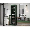 thumbnail image 2 of 100% Solid Wood 16.5" Bathroom Storage Cabinet with Frosted Glass Doors and Adjustable Shelves, 2 of 5